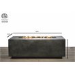Living Source International Concrete Propane Fire Pit Table in Charcoal Finish