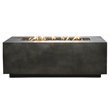 Living Source International Concrete Propane Fire Pit Table in Charcoal Finish