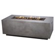 Living Source International Modern Concrete Propane Fire Pit Table in Gray