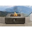 Living Source International Propane and Natural Gas Fire Pit Table in Charcoal