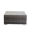 Living Source International 8-PC Wicker / Rattan Sectional Set in Espresso/Gray