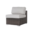 Living Source International 8-PC Wicker / Rattan Sectional Set in Espresso/Gray
