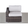 Living Source International 8-PC Wicker / Rattan Sectional Set in Espresso/Gray