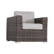 Living Source International 8-PC Wicker / Rattan Sectional Set in Espresso/Gray