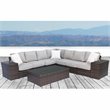 Living Source International 10-Piece Wicker Outdoor Conversation Set in Brown