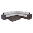 Living Source International 10-Piece Wicker Outdoor Conversation Set in Brown