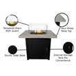 Living Source International Concrete Propane Fire Pit Table in Gray