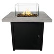Living Source International Concrete Propane Fire Pit Table in Gray