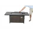 Living Source International Propane/Natural Gas Fire Pit Table in Espresso