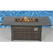 Living Source International Propane/Natural Gas Fire Pit Table in Espresso