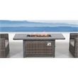 Living Source International Propane/Natural Gas Fire Pit Table in Espresso