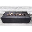 Living Source International Modern Concrete Propane Fire Pit Table in Charcoal