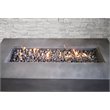 Living Source International Modern Concrete Propane Fire Pit Table in Charcoal