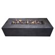 Living Source International Modern Concrete Propane Fire Pit Table in Charcoal