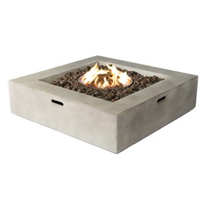 Living Source International Propane/Natural Gas Fire Pit Table - Gray