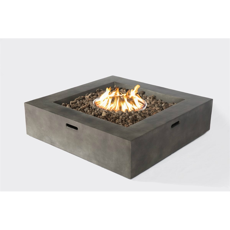 Living Source International Propane/Natural Gas Fire Pit Table - Charcoal