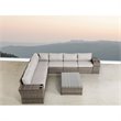 Living Source International 10-Piece Wicker Outdoor Conversation Set in Gray