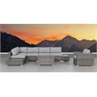 Living Source International 9-Piece Wicker Sectional Set plus Cushions - Gray