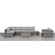 Living Source International 9-Piece Wicker Sectional Set plus Cushions - Gray