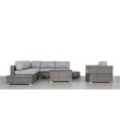 Living Source International 9-Piece Wicker Sectional Set with Cushions in Gray