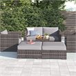 Living Source International 76-piece Wicker Sectional Set w/Cushions - Gray
