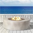 Living Source International Propane/Natural Gas Fire Pit Table in Gray