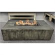 Living Source International Concrete Propane Fire Pit Table in Concrete Gray