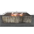 Living Source International Concrete Propane Fire Pit Table in Concrete Gray