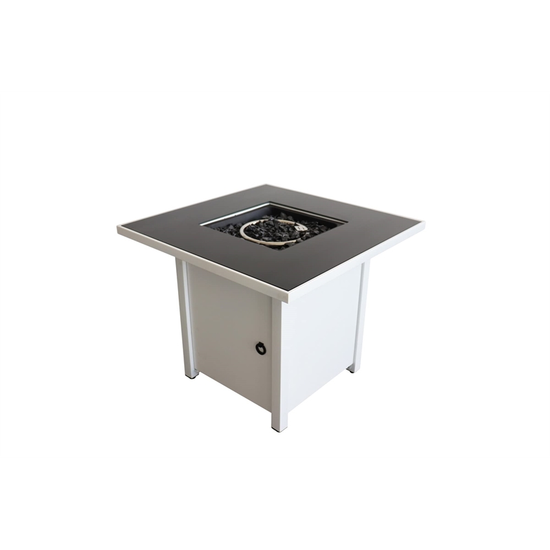 Living Source International Propane/Natural Gas Fire Pit Table - Charcoal Finish