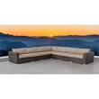 Living Source International 7-piece Wicker Sectional Set plus Cushions in Brown