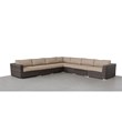Living Source International 7-piece Wicker Sectional Set plus Cushions in Brown
