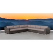 Living Source 7-Piece Wicker / Rattan Sectional Set with Sloped Back in Brown