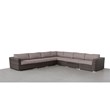 Living Source 7-Piece Wicker / Rattan Sectional Set with Sloped Back in Brown
