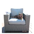 Living Source International 13-Piece Wicker Sectional Set with Cushions in Gray