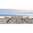 Living Source International 10-Piece Wicker / Rattan Sectional Set in Beige