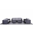 Living Source International 10-Piece Rattan Sofa Set with Cushions in Black
