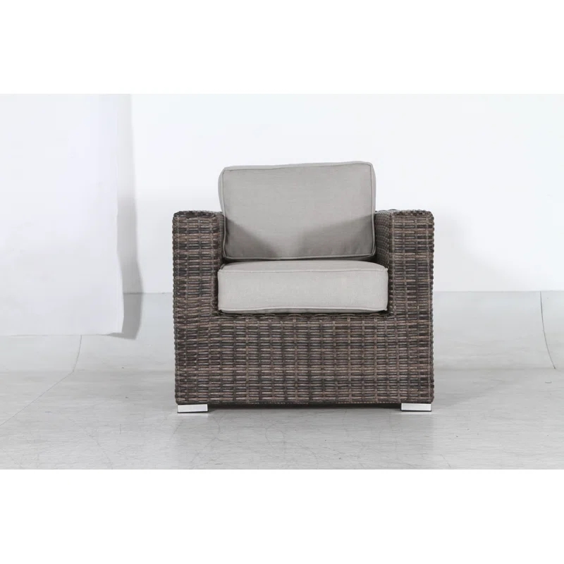 Living Source International 9-Piece Wicker / Rattan Sectional Set in Espresso