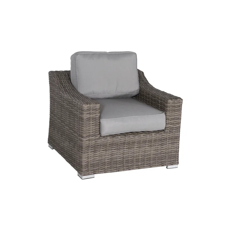 Living Source International 9-Piece Wicker / Rattan Sectional Set in Gray