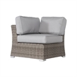 Living Source International 9-Piece Wicker / Rattan Sectional Set in Gray
