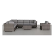 Living Source International 9-Piece Wicker / Rattan Sectional Set in Gray