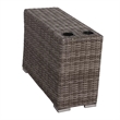 Living Source 9-Piece Wicker / Rattan Sectional Set w/Cup Holder Table in Gray