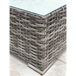 Living Source 9-Piece Wicker / Rattan Sectional Set w/Cup Holder Table in Gray