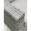 Living Source 9-Piece Wicker / Rattan Sectional Set w/Cup Holder Table in Gray