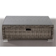 Living Source 9-Piece Wicker / Rattan Sectional Set w/Cup Holder Table in Gray