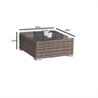 Living Source International 11-Piece Wicker / Rattan Sectional Set in Gray