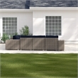 Living Source International 10-Piece Wicker Sectional Set plus Cushions in Beige