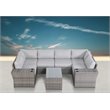 Living Source International 9-Piece Sectional Set w/Ultra-soft Cushion in Gray