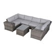 Living Source International 9-Piece Sectional Set w/Ultra-soft Cushion in Gray