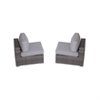 Living Source International 11-Piece Wicker / Rattan Sectional Set in Gray