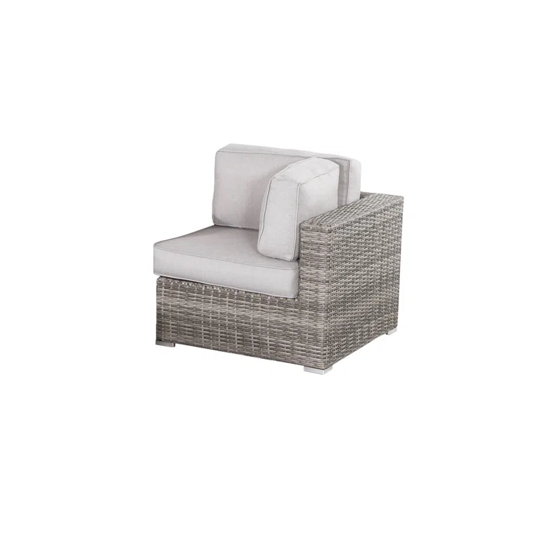 Living Source International 11-Piece Wicker / Rattan Sectional Set in Gray
